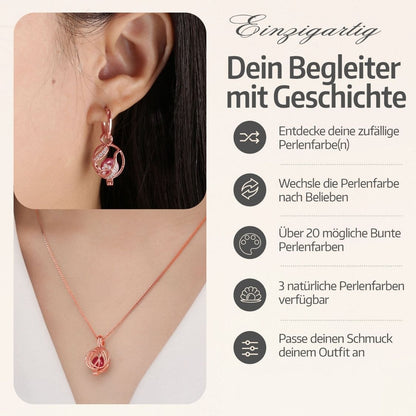 Floral Kette & Ohrringe + 3 Austern
