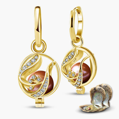 Floral Ohrringe + 2 Austern